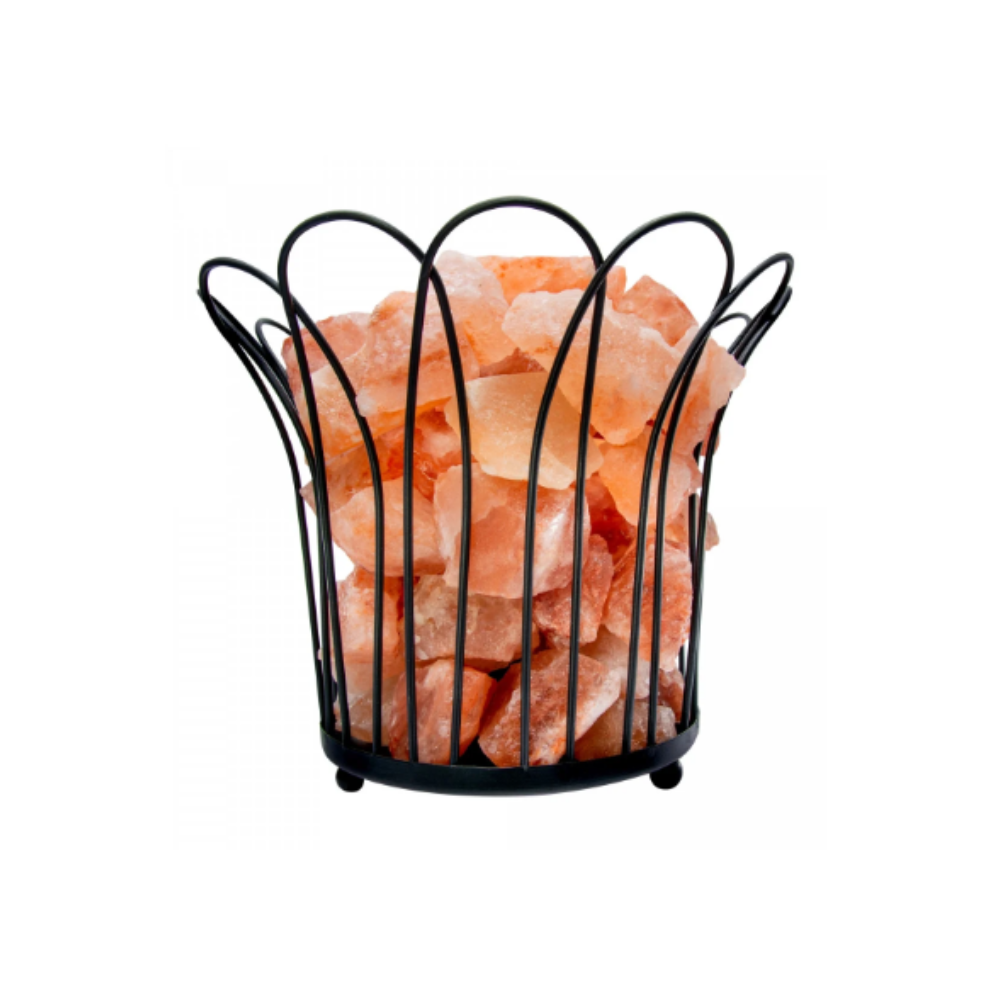 Himalayan Salt Lamp Blossom Iron Basket